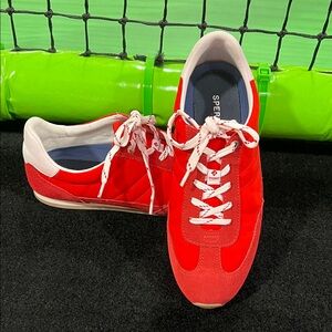 Sperry Women's Red and White Sneakers